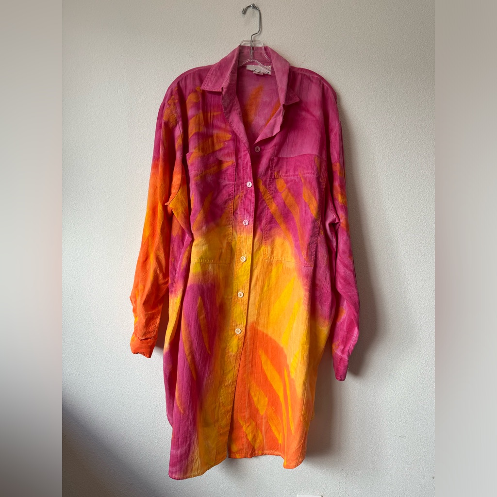 Victoria Oversized Hand Painted Shirt | One Size Fits All